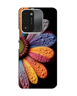 Чехол для TECNO Spark 8C с картинкой «Радужный цветок»