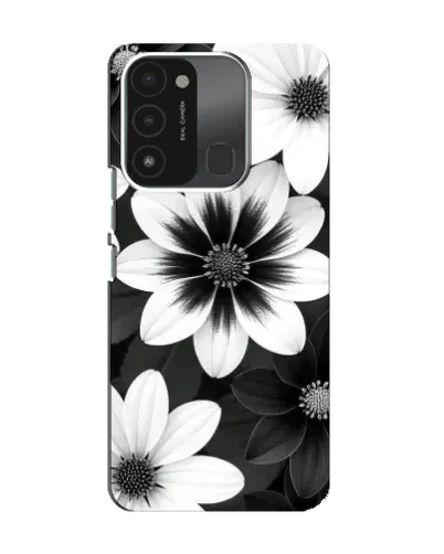Чохол для TECNO Spark 8C з картинкою «Монохромні айстри» Чохол для TECNO Spark 8C з картинкою «Монохромні айстри»