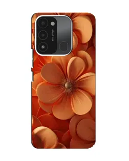 Чехол для TECNO Spark 8C с картинкой «Оранжевый макро цветок»