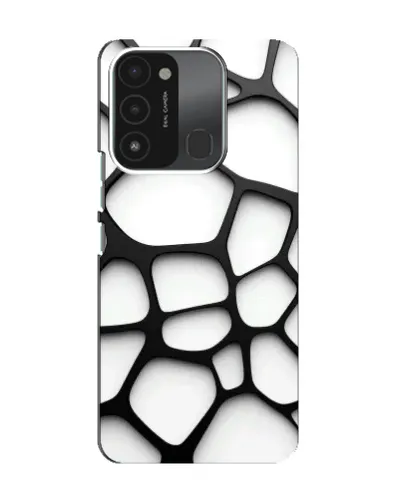 Чохол для TECNO Spark 8C з картинкою «Біла об'ємна сітка»