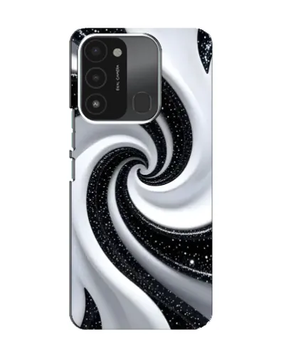 Чохол для TECNO Spark 8C з картинкою «Чорно-біла спіраль»