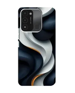 Чохол для TECNO Spark 8C з картинкою «Об'ємні чорно-білі стрічки» Чохол для TECNO Spark 8C з картинкою «Об'ємні чорно-білі стрічки»