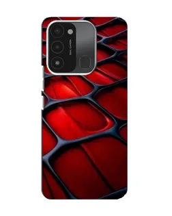 Чохол для TECNO Spark 8C з картинкою «Червона глянцева сітка»