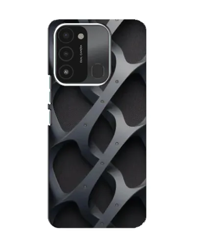 Чохол для TECNO Spark 8C з картинкою «Об'ємне сіре плетіння»