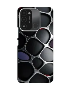 Чохол для TECNO Spark 8C з картинкою «Об'ємна темна решітка»