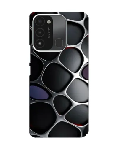 Чохол для TECNO Spark 8C з картинкою «Об'ємна темна решітка»