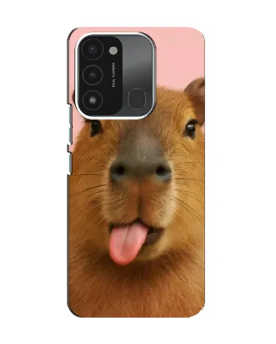 Чохол для TECNO Spark 8C з картинкою «Капібара з язиком»