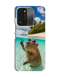 Чохол для TECNO Spark 8C з картинкою «Капібара на морі»