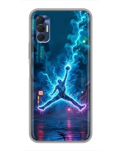 Чохол для TECNO Spark 8P з картинкою «Jordan Gold Jumpman»