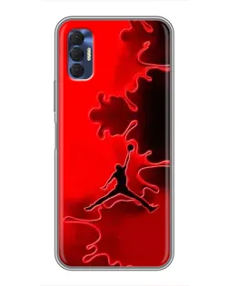 Чохол для TECNO Spark 8P з картинкою «Jordan Red Smoke»