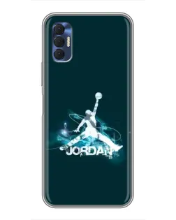 Чохол для TECNO Spark 8P з картинкою «Jordan Blue Fire»