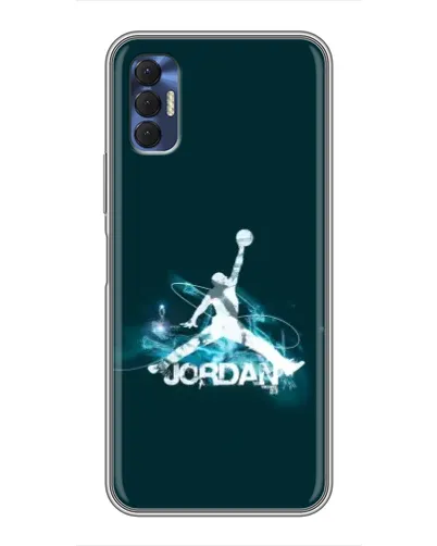 Чохол для TECNO Spark 8P з картинкою «Jordan Blue Fire»