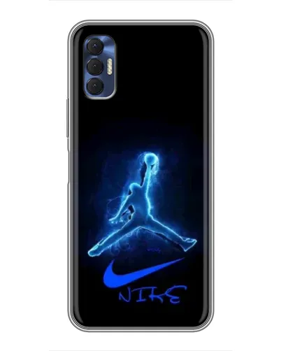 Чохол для TECNO Spark 8P з картинкою «Jordan Neon Blue»