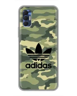 Чохол для TECNO Spark 8P з картинкою «Мілітарі стиль Adidas»