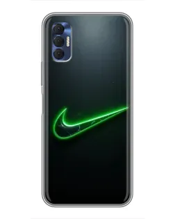 Чохол для TECNO Spark 8P з картинкою «Неоновий контур Nike»