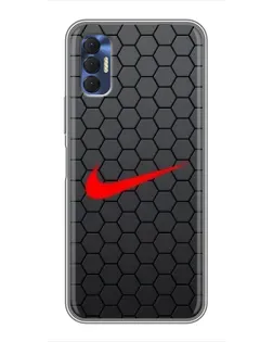 Чохол для TECNO Spark 8P з картинкою «Nike — карбонова сітка»