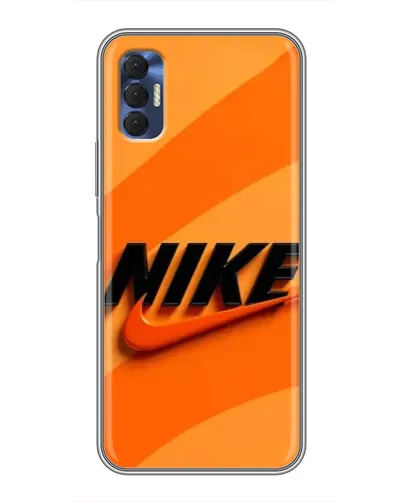 Чехол для TECNO Spark 8P с картинкой «Оранжевый драйв Nike»