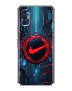 Чехол для TECNO Spark 8P с картинкой «Техногенный стиль Nike»