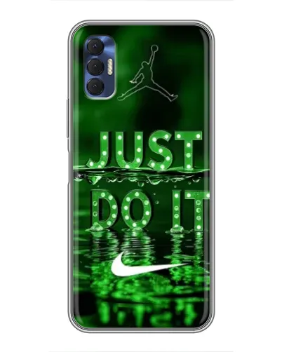 Чехол для TECNO Spark 8P с картинкой «Зеленый неоновый Nike»