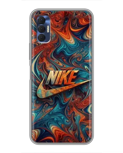 Чехол для TECNO Spark 8P с картинкой «Nike в абстракции»