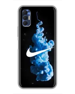 Чехол для TECNO Spark 8P с картинкой «Nike и синий дым»