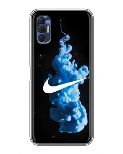 Чехол для TECNO Spark 8P с картинкой «Nike и синий дым»
