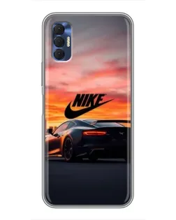 Чехол для TECNO Spark 8P с картинкой «Nike и суперкар»