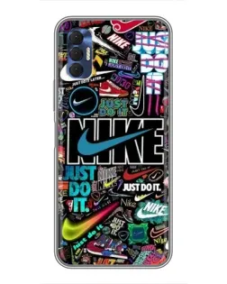 Чехол для TECNO Spark 8P с картинкой «Яркий коллаж Nike»