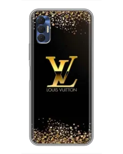 Чохол для TECNO Spark 8P з картинкою «LV — золоті іскри»