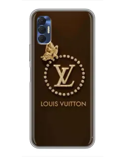 Чохол для TECNO Spark 8P з картинкою «LV — золота печатка»