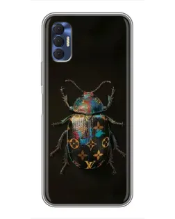Чохол для TECNO Spark 8P з картинкою «LV — мармуровий принт»