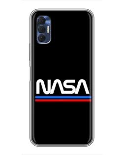Чохол для TECNO Spark 8P з картинкою «NASA — класика Red Blue»