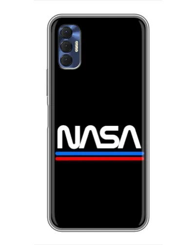 Чохол для TECNO Spark 8P з картинкою «NASA — класика Red Blue»