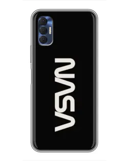 Чохол для TECNO Spark 8P з картинкою «NASA — вертикальний логотип»