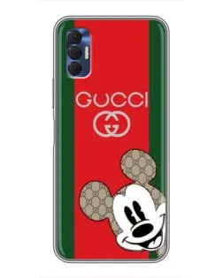 Чохол для TECNO Spark 8P з картинкою «Gucci — смуги та Міккі»