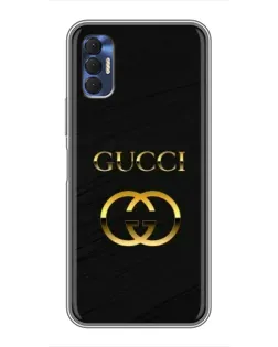 Чохол для TECNO Spark 8P з картинкою «Золотий логотип Gucci»