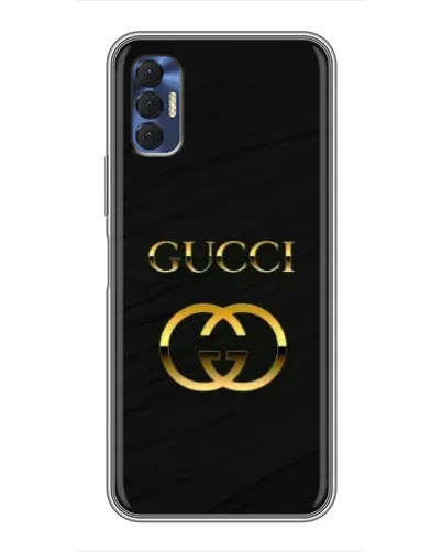 Чохол для TECNO Spark 8P з картинкою «Золотий логотип Gucci»
