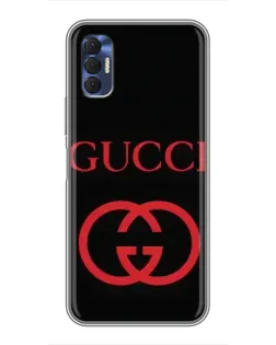 Чохол для TECNO Spark 8P з картинкою «Gucci — червоний логотип»