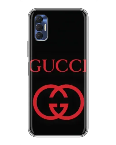 Чохол для TECNO Spark 8P з картинкою «Gucci — червоний логотип»