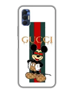 Чохол для TECNO Spark 8P з картинкою «Міккі Маус Gucci — смуги»