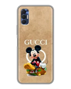 Чохол для TECNO Spark 8P з картинкою «Міккі Маус Gucci — крафт»