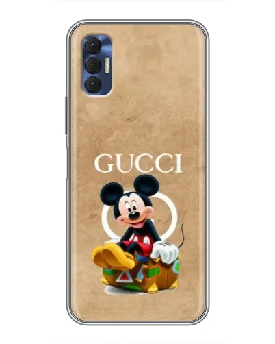 Чохол для TECNO Spark 8P з картинкою «Міккі Маус Gucci — крафт»