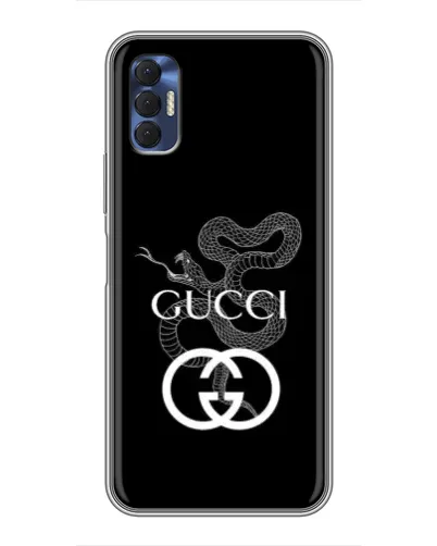 Чохол для TECNO Spark 8P з картинкою «Gucci — срібна змія»