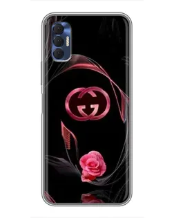 Чохол для TECNO Spark 8P з картинкою «Gucci — неонова троянда»