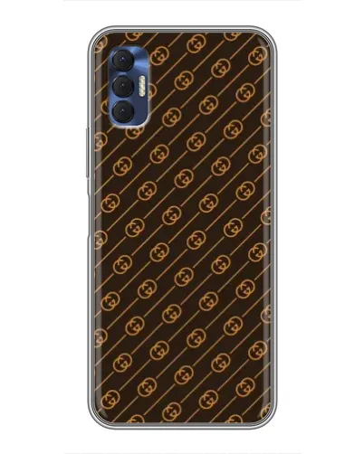 Чохол для TECNO Spark 8P з картинкою «Gucci — золоті діагоналі»