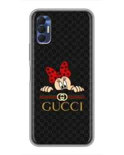 Чохол для TECNO Spark 8P з картинкою «Мінні Маус Gucci — чорний»
