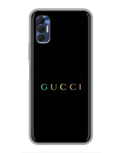 Чехол для TECNO Spark 8P с картинкой «Gucci — неоновый минимализм»