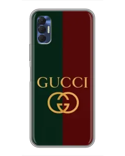 Чехол для TECNO Spark 8P с картинкой «Gucci — темно-зеленый градиент»