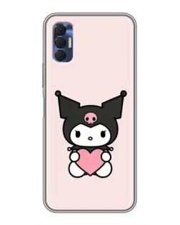 Чехол для TECNO Spark 8P с картинкой «Kuromi и сердце»