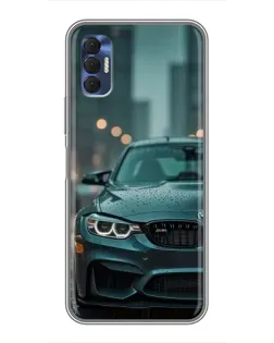 Чохол для TECNO Spark 8P з картинкою «BMW у вогнях міста»
